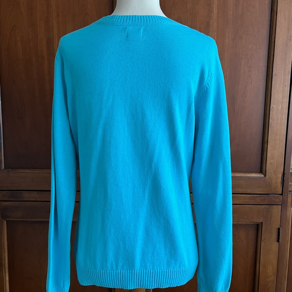Izod Argyle V-Neck Sweater NWT Small Petite - Picture 3 of 8